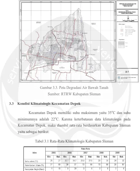 Gambar 3.3. Peta Degradasi Air Bawah Tanah 