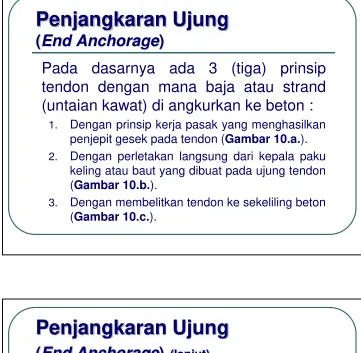 Gambar 10. Sistem angker (anchorage) 