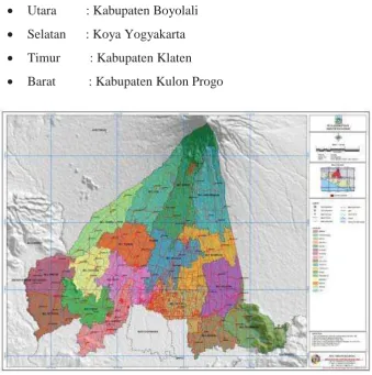 Gambar 45:Peta Pembagian Wilayah Kabupaten Sleman 