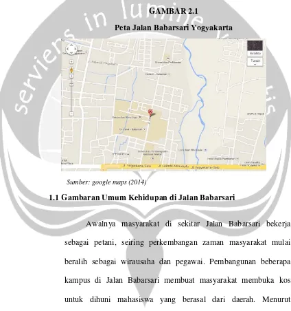 GAMBAR 2.1Peta Jalan Babarsari Yogyakarta