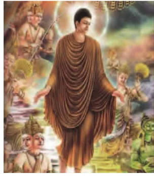 Gambar : 2.6 Buddha turun dari surga Tavatimsa (surga tingkat ke-4)