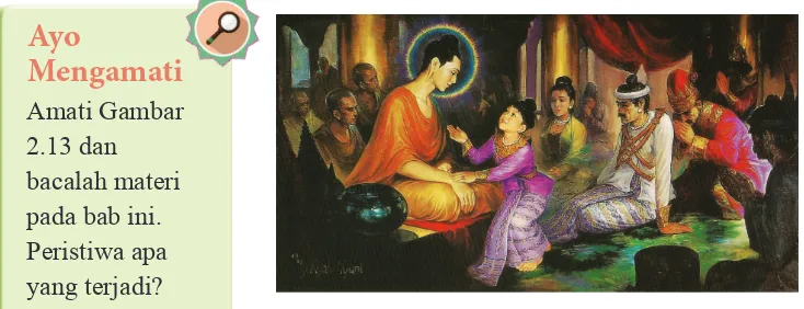 Gambar : 2.13 Rahula meminta warisan kepada Buddha