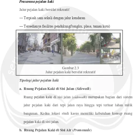 Gambar 2.3Jalur pejalan kaki bersifat rekreatif