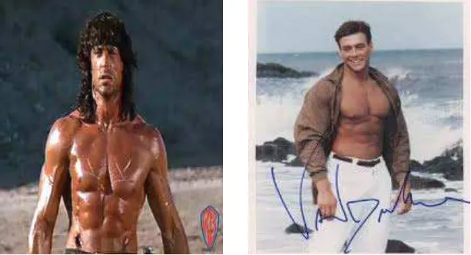 Gambar : Rambo yang diperankan Sylveter Stallone dan Jean-Cluede  