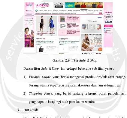Gambar 2.9. Fitur Sale & Shop 