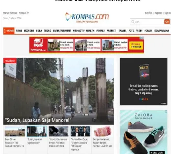 Gambar 2.2. Tampilan Kompas.com 