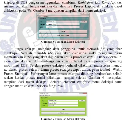 Gambar 8 Tampilan Menu Enkripsi 