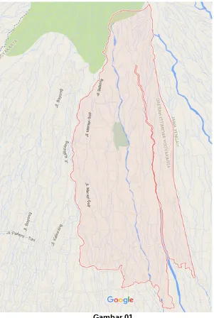 Gambar 01 Peta Daerah Kecamatan Cangkringan
