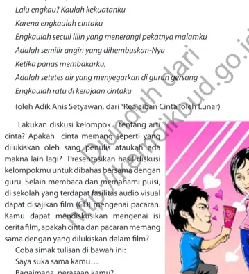 Gambar 9.1 Ungkapan rasa cinta