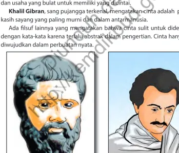 Gambar 9.2 Plato dan Khalil Gibran