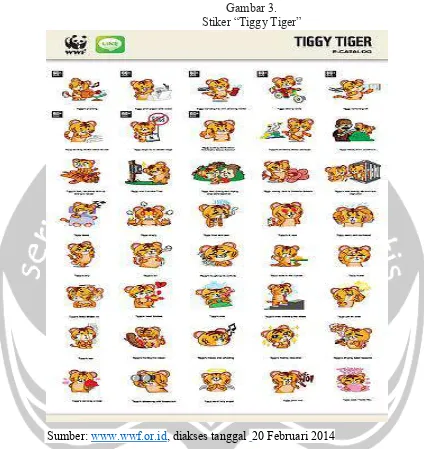 Gambar 3. Stiker “Tiggy Tiger” 
