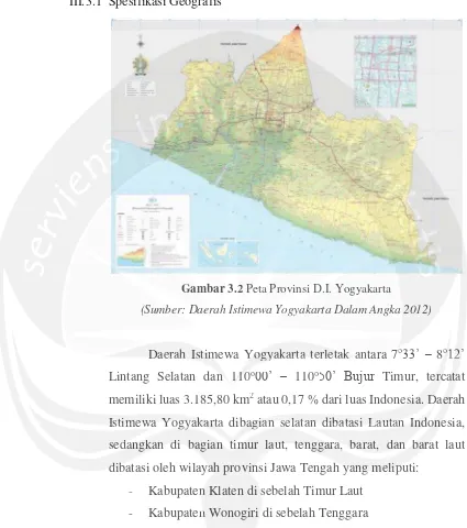 Gambar 3.22 Peta Provinsi D.I. Yogyakarta