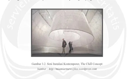 Gambar 3.2. Seni Instalasi Kontemporer, The Chill Concept Gambar 3.2. Seni Instalasi Kontemporer, The Chill Concept 