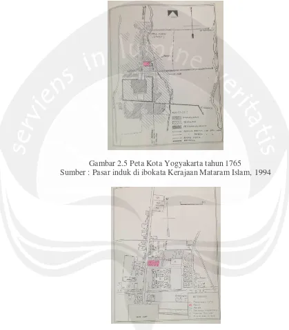 Gambar 2.5 Peta Kota Yogyakarta tahun 1765 