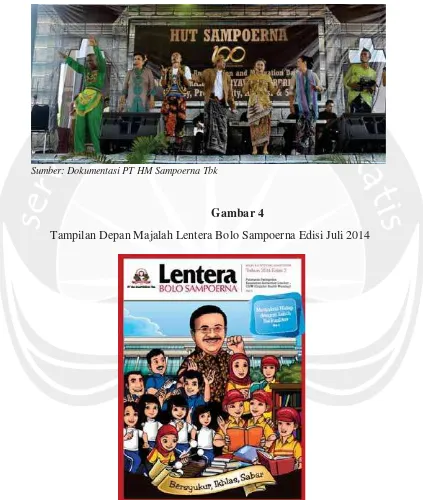 Gambar 4 Tampilan Depan Majalah Lentera Bolo Sampoerna Edisi Juli 2014 