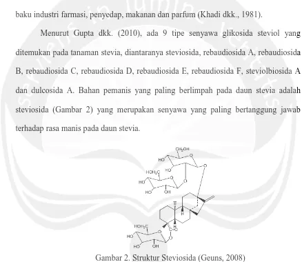 Gambar 2. Struktur Steviosida (Geuns, 2008) 