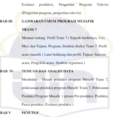 GAMBARAN UMUM PROGRAM MUSAFIR  