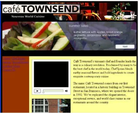 Gambar 5. Kotak Document Title diisi dengan teks ’Cafe Townsend’  