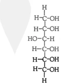 Gambar 5. Struktur Kimia Sorbitol (Sumber : Adcock dan Gray, 1992) 
