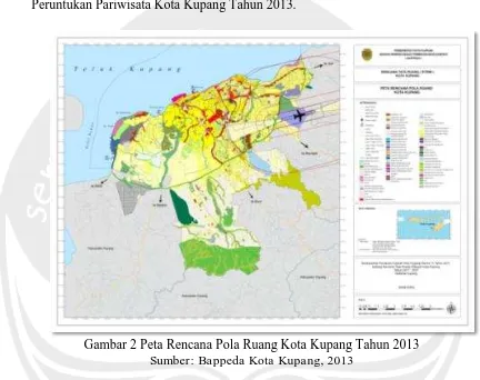 Gambar 2 Peta Rencana Pola Ruang Kota Kupang Tahun 2013 Sumber: Bappeda Kota Kupang, 2013 