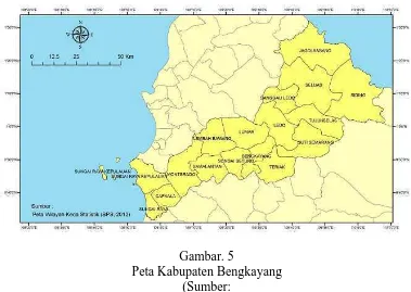 Gambar. 5 Peta Kabupaten Bengkayang 