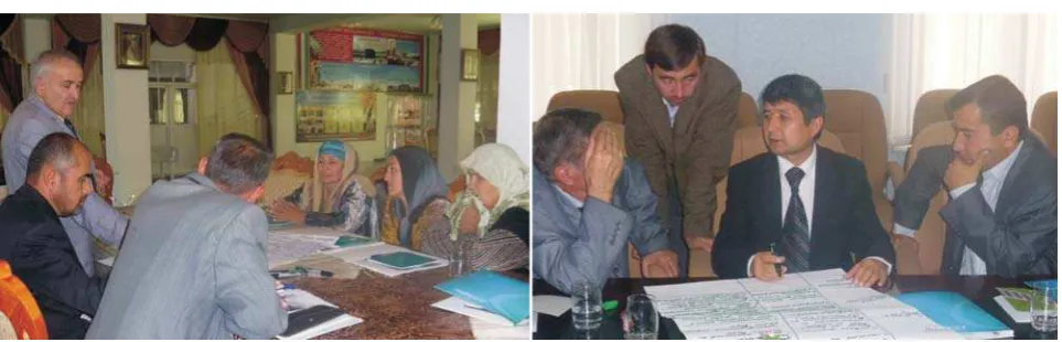 Figure 3. Participants working in groups during the workshop sessions in the GBAO