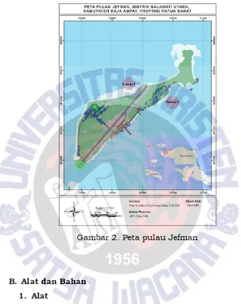 Gambar 2. Peta pulau Jefman 
