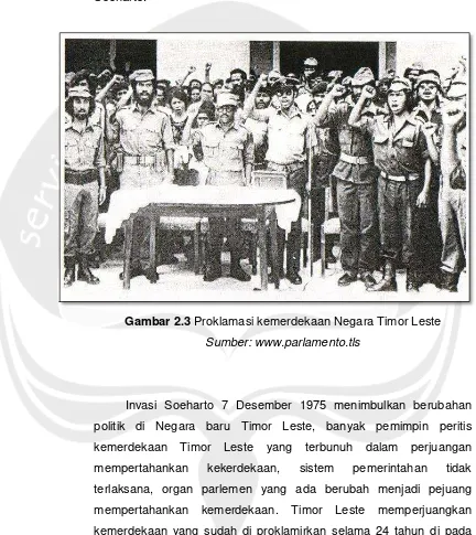 Gambar 2.3 Proklamasi kemerdekaan Negara Timor Leste 