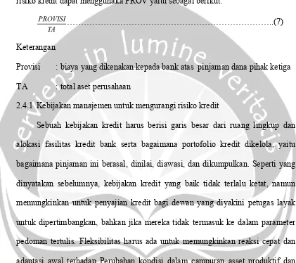 gambaran yang baik tentang profil bisnis dan prioritas bisnis bank serta 