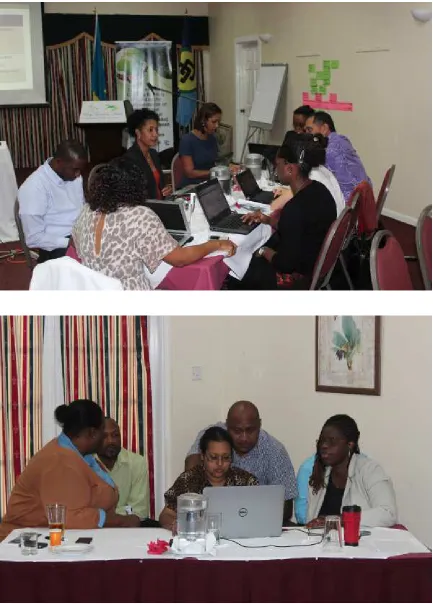 Figure 2. Participants during the training in Sr. Lucia (Photos: Shunae Samuels)