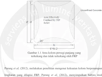 Gambar 1.1 Area kolom persegi panjang yang  