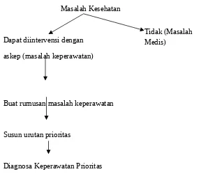 Gambar 3. Masalah keperawatan dan masalah medis (Zaidin, 2002).