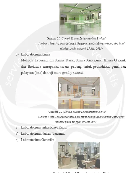 Gambar 2.3 Contoh Ruang Laboratorium Kimia