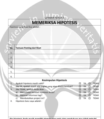Gambar 2.5. Lembar Kerja 5: Memeriksa Hipotesis 