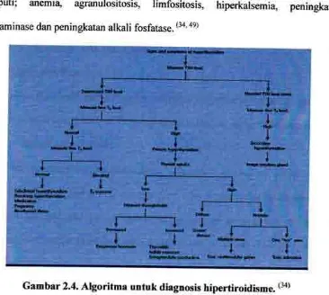 Gambar 2.4. Algontma untuk diagnosis hipertiroidisme. (34)