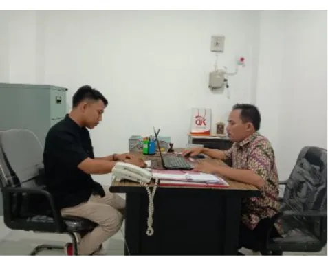 Foto dokumentasi bersama Bapak Sugianto selaku direktur PT BPRS Aman Syariah  Lampung  