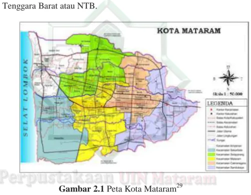 Gambar 2.1 Peta Kota Mataram 29