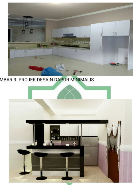 GAMBAR 3. PROJEK DESAIN DAPUR MINIMALIS