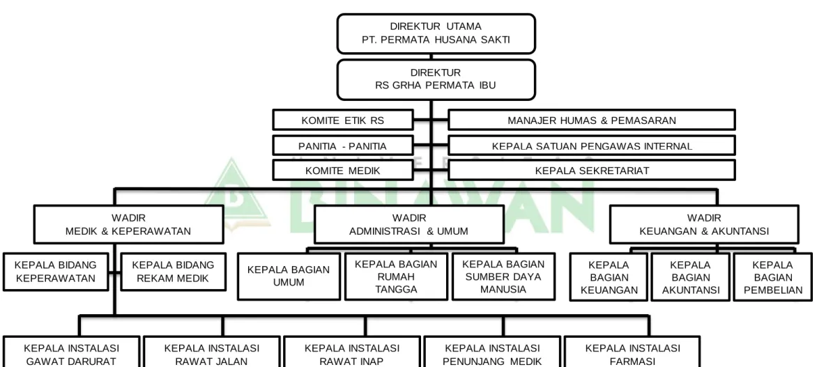 Gambar  1. Struktur Organisasi  Rumah  Sakit Grha  Permata  IbuDIREKTUR  UTAMA