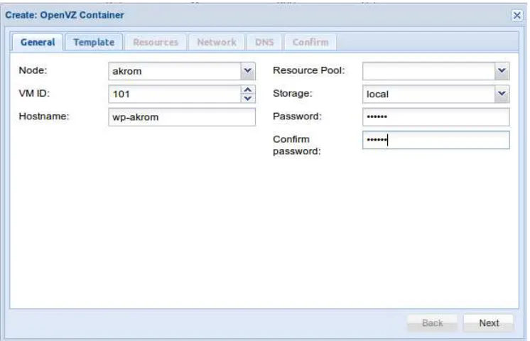 Gambar 2.19 Create: OpenVZ Container