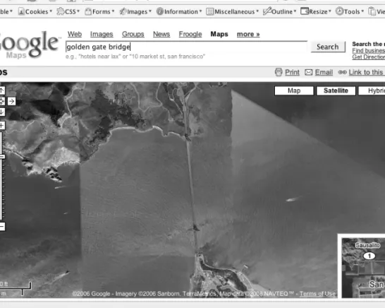 Figure 2-2. The Golden Gate Bridge satellite imagery from Google Maps