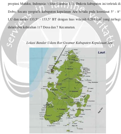 Gambar 1.1 Peta Kabupaten Kepulauan Aru 