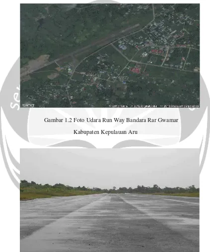 Gambar 1.2 Foto Udara Run Way Bandara Rar Gwamar  