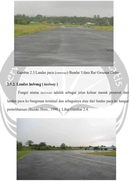 Gambar 2.3.Landas pacu (runway) Bandar Udara Rar Gwamar Dobo 