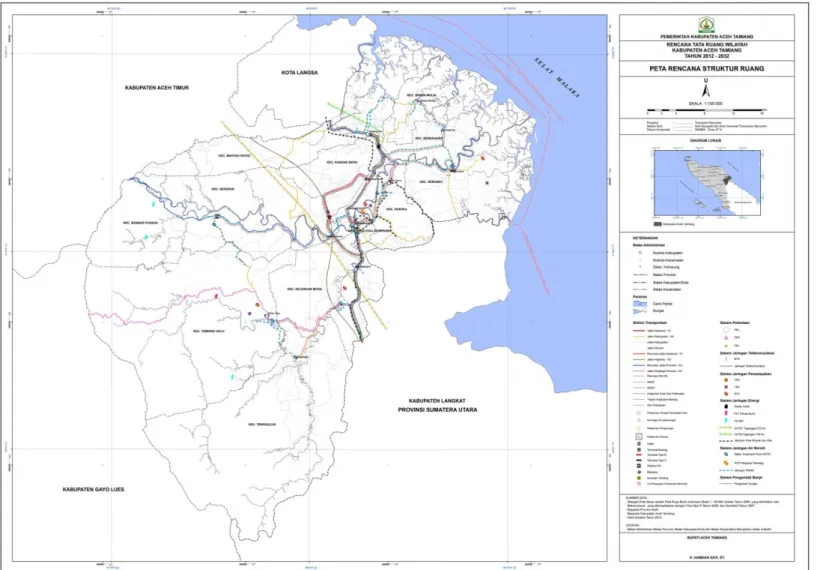 Gambar 2.4 Peta Rencana Struktur Ruang Kabupaten Aceh Tamiang 