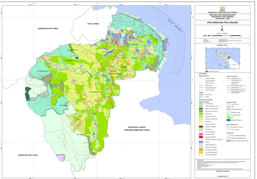 Gambar 2.5 Peta Rencana Pola Ruang Kabupaten Aceh Tamiang 