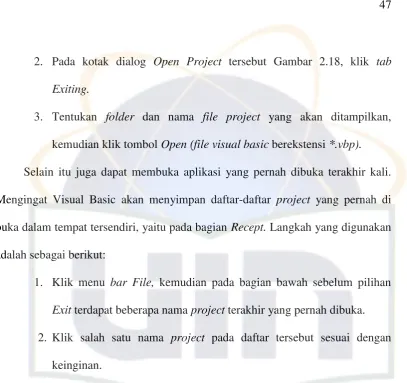 Gambar 2.19. Daftar File yang Terakhir Dibuka 