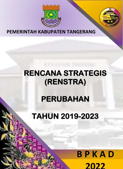 Rencana Strategis ( Renstra) Perubahan Tahun 2019-2023