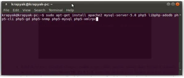 Gambar 3.2 Instal Apache2, MySQL, dan PHP 2. Selanjutnya, menginstall Openssl dan ssl-cert