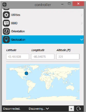 Gambar 3.3 Geolocation Controller -  Dalam controller, klik Geolocation. 
